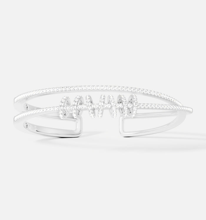 apm monaco Bracelet Jonc Double avec Anneaux Coulissants