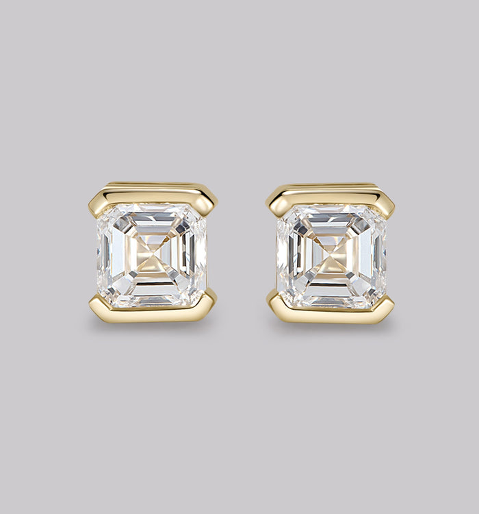 apm monaco Clous d'Oreilles Diamant Asscher (1ct)| APM Monaco