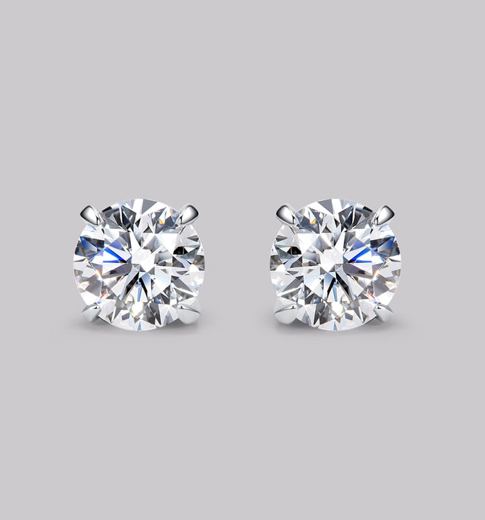 apm monaco Clous d'Oreilles Diamant Rond (2ct)| APM Monaco