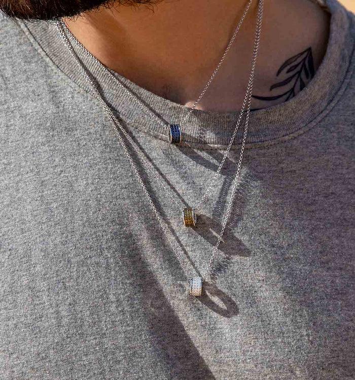 Apm Monaco Collier Ajustable Avec Pendentif Anneau Pavé