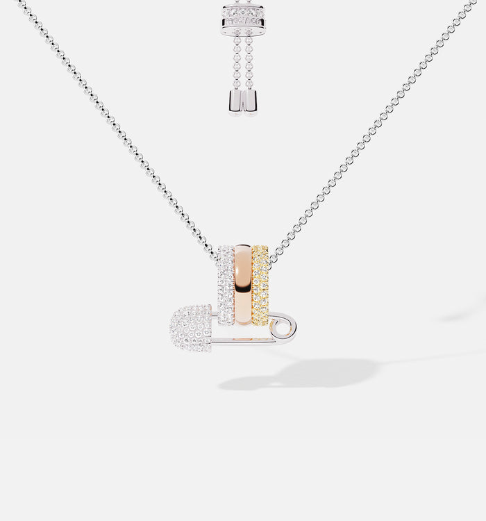 apm monaco Collier Ajustable Épingle à Nourrice Multicolore