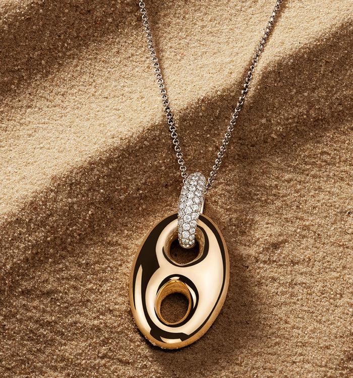 Apm Monaco Collier Ajustable Grain De Café Plaqué Or 18 Carats