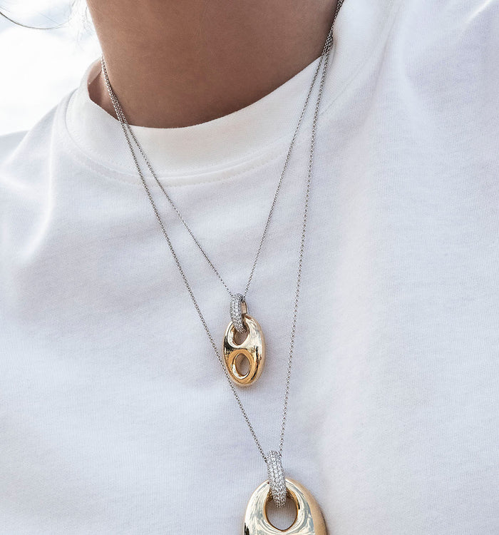 Apm Monaco Collier Ajustable Grain De Café Plaqué Or 18 Carats