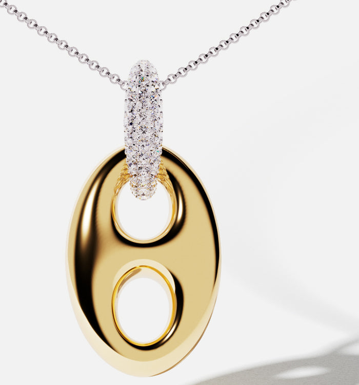 Apm Monaco Collier Ajustable Grain De Café Plaqué Or 18 Carats