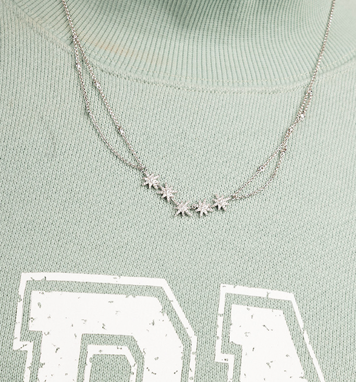 Apm Monaco Collier Ajustable Météorites Double Chaîne