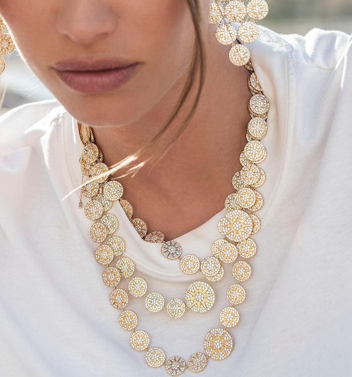 Apm Monaco Collier Ajustable Soleil Plaqué Or 18 Carats