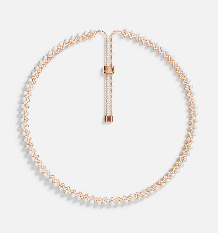 apm monaco Collier Ajustable Up and Down avec Perles