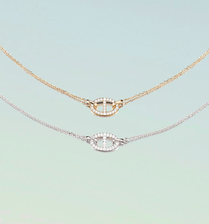 Apm Monaco Collier Maille Marine Plaqué Or 18 Carats