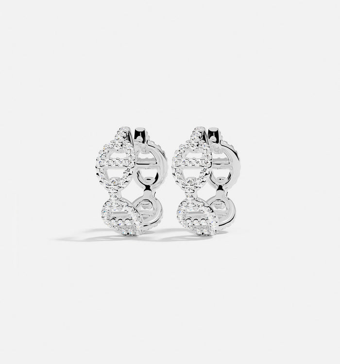 apm monaco Créoles Maille Marine plaquées or 18 carats