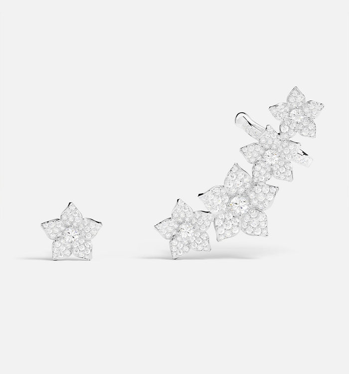 apm monaco Ear Cuf Et Clou D'Oreille Asymétriques Fleur