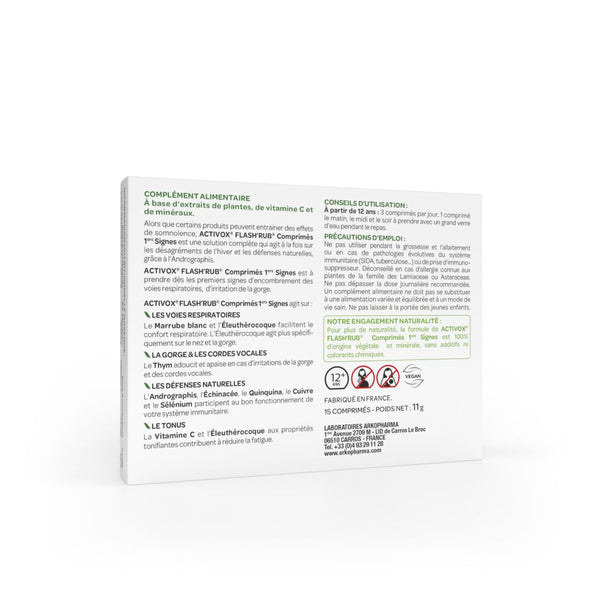 Arkopharma Activox® Flash'Rub® Comprimé 1ers Signes