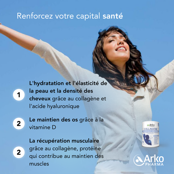 Arkopharma Collagène Peau Cheveux Os & Muscles