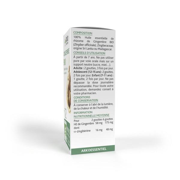 Arkopharma Huile Essentielle De Gingembre BIO