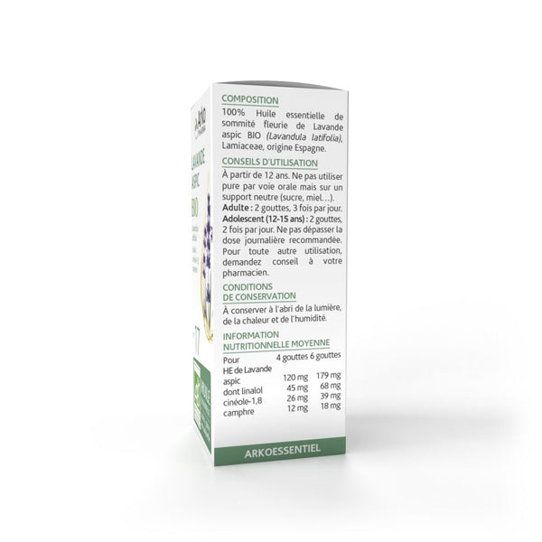 Arkopharma Huile Essentielle De Lavande Aspic BIO
