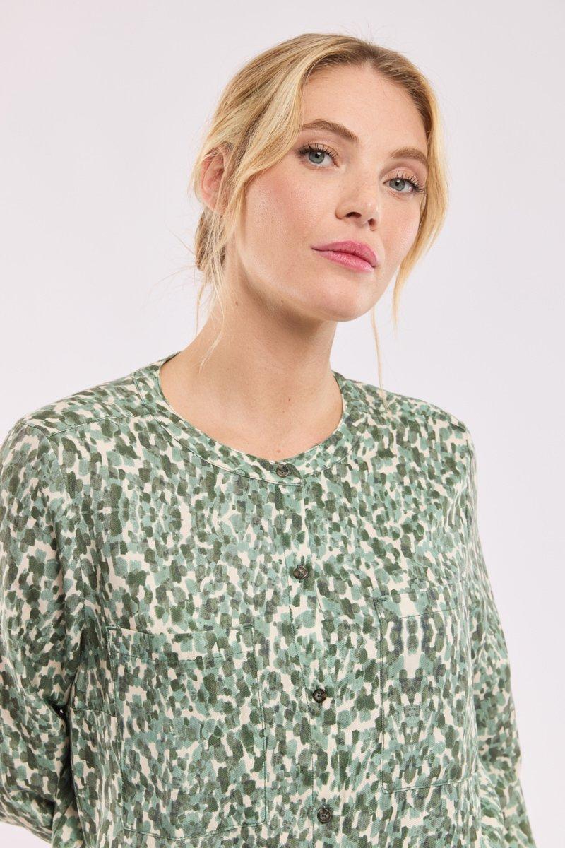 Armor Lux Blouse Imprimée CAPUCINE - Lyocell Et Lin