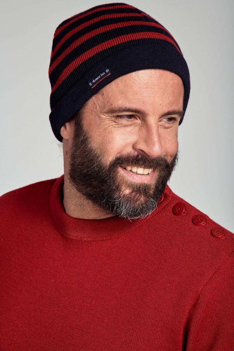 Armor Lux Bonnet Rayé "Lannion" - Laine