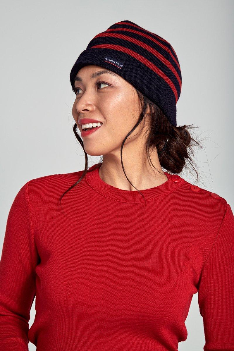 Armor Lux Bonnet Rayé "Lannion" - Laine