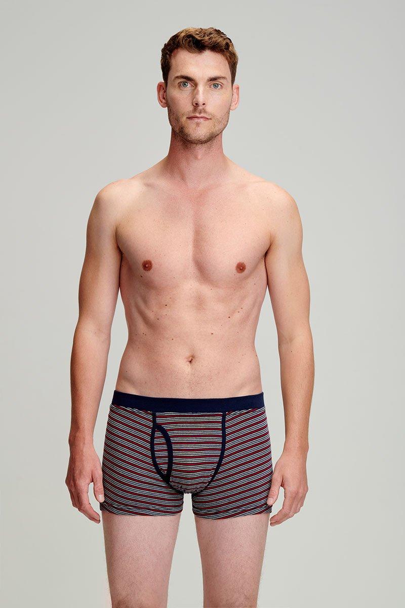 armor lux Boxer rayé ouvert - coton léger biologique
