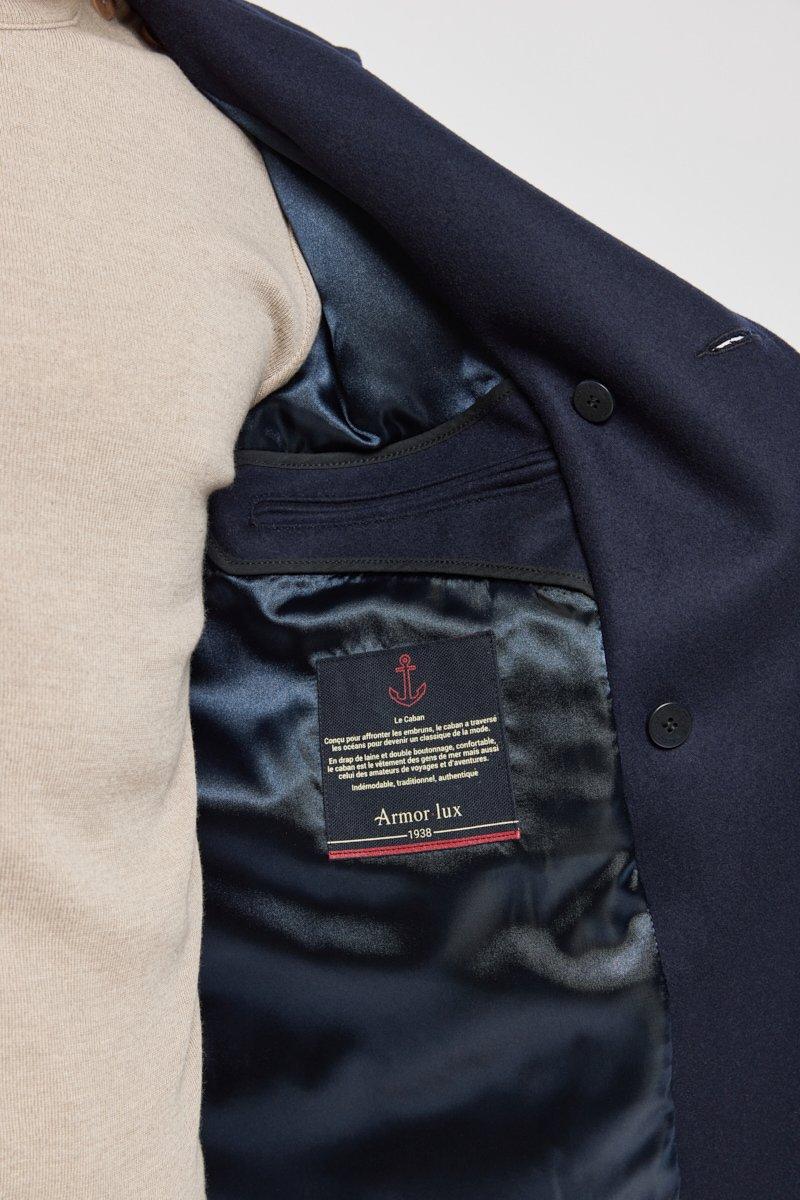 Armor Lux Caban Marin "Cap Sizun" - Drap De Laine