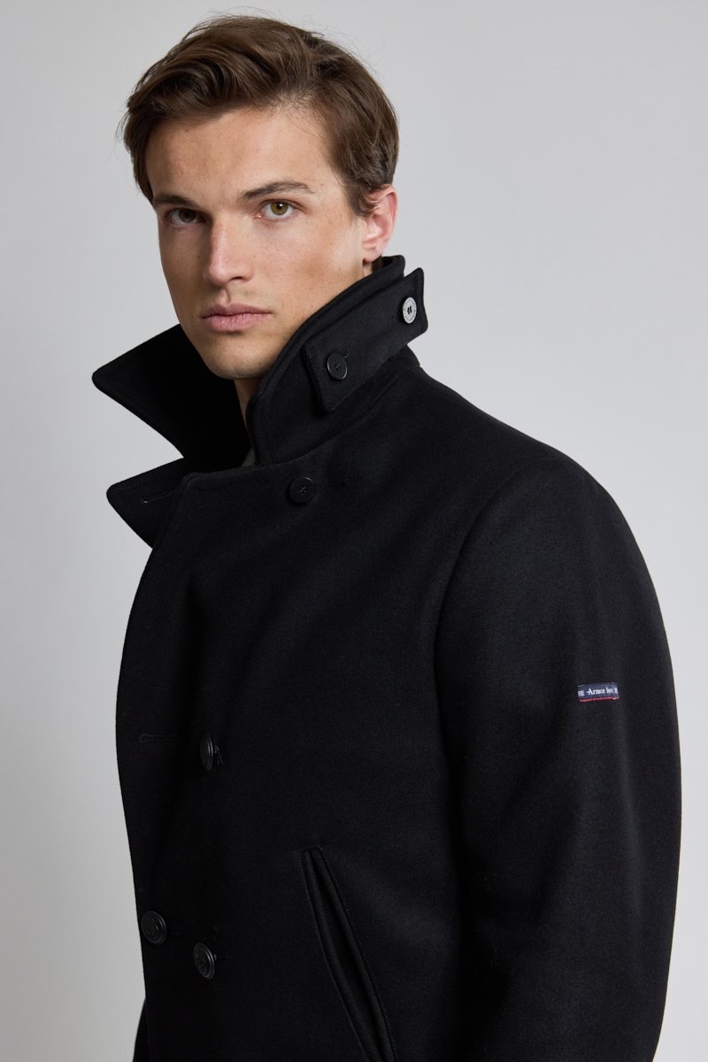 Armor Lux Caban Marin "Cap Sizun" - Drap De Laine