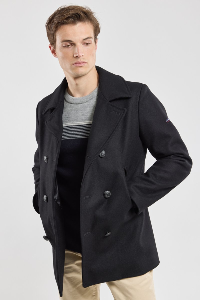 Armor Lux Caban Marin "Cap Sizun" - Drap De Laine