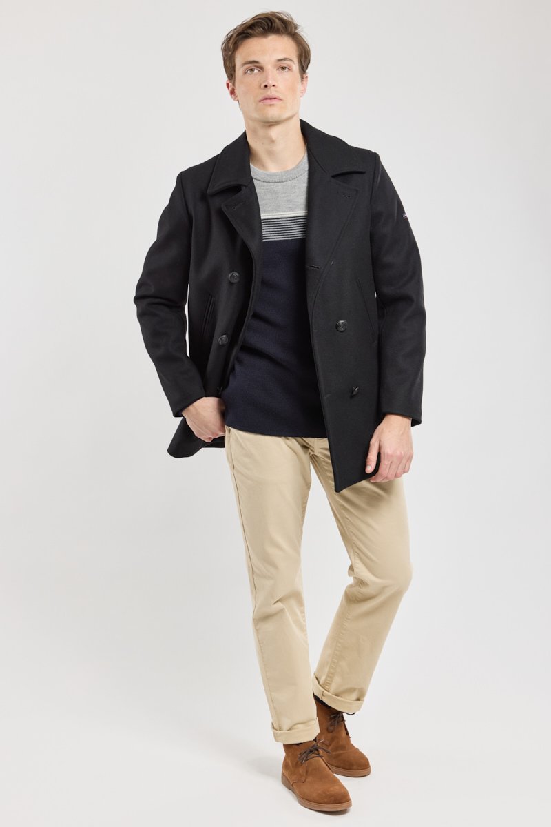 Armor Lux Caban Marin "Cap Sizun" - Drap De Laine