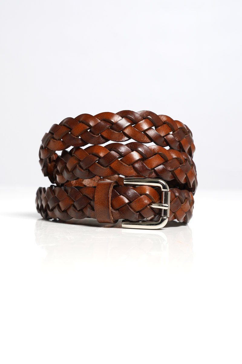 armor lux Ceinture tressée femme - cuir