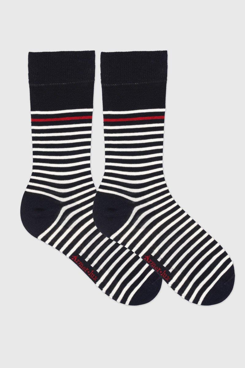 armor lux Chaussettes rayées Homme - coton