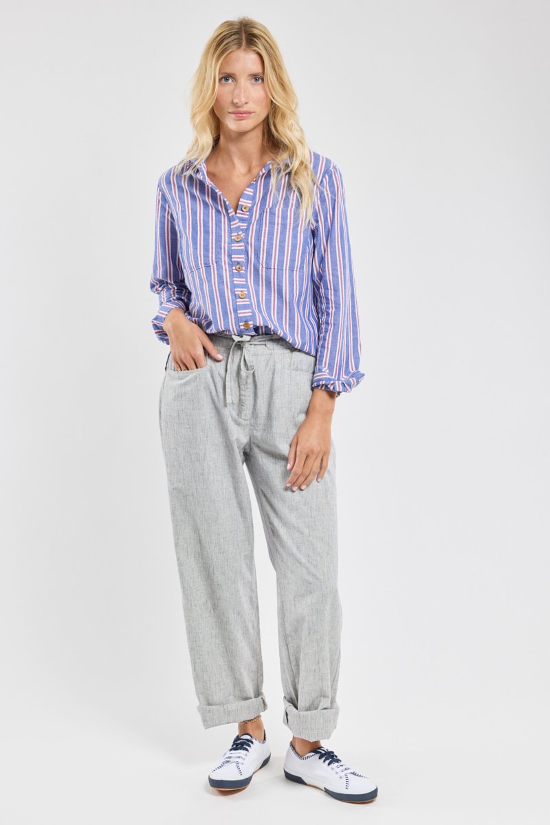 Armor Lux Chemise Rayée - Coton Et Lin