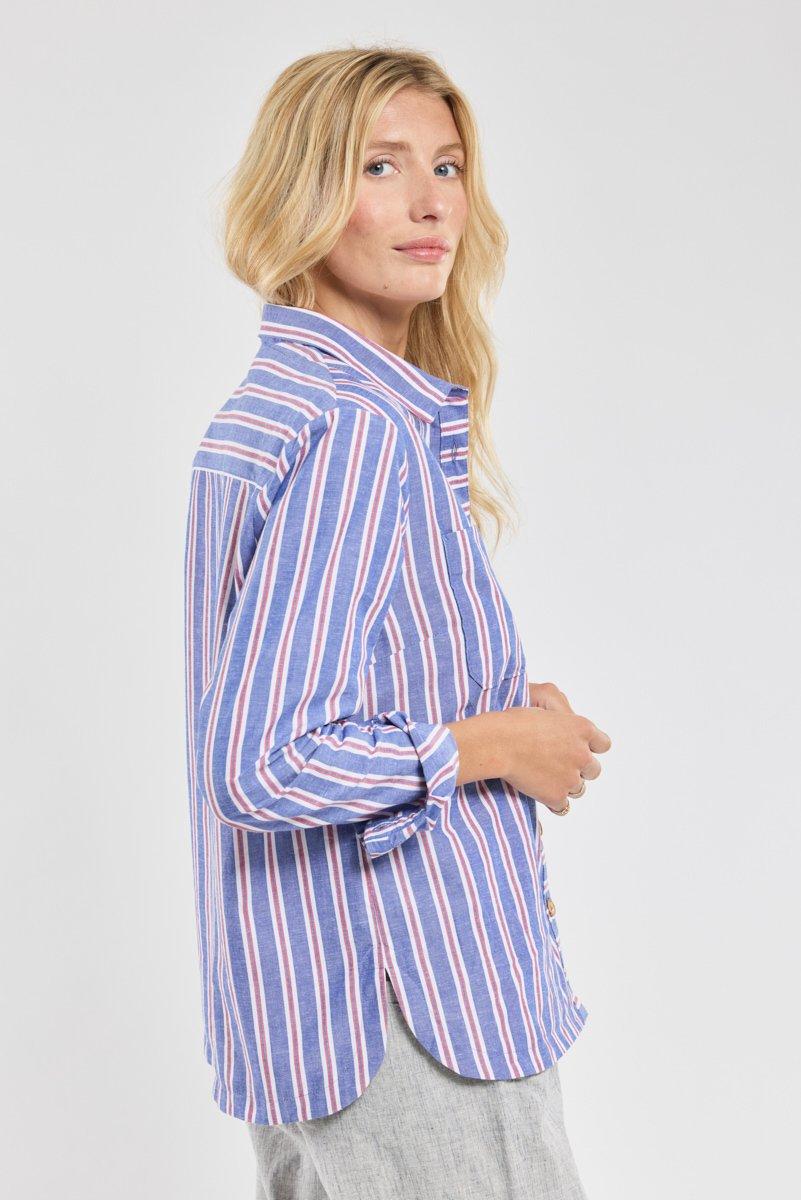 Armor Lux Chemise Rayée - Coton Et Lin