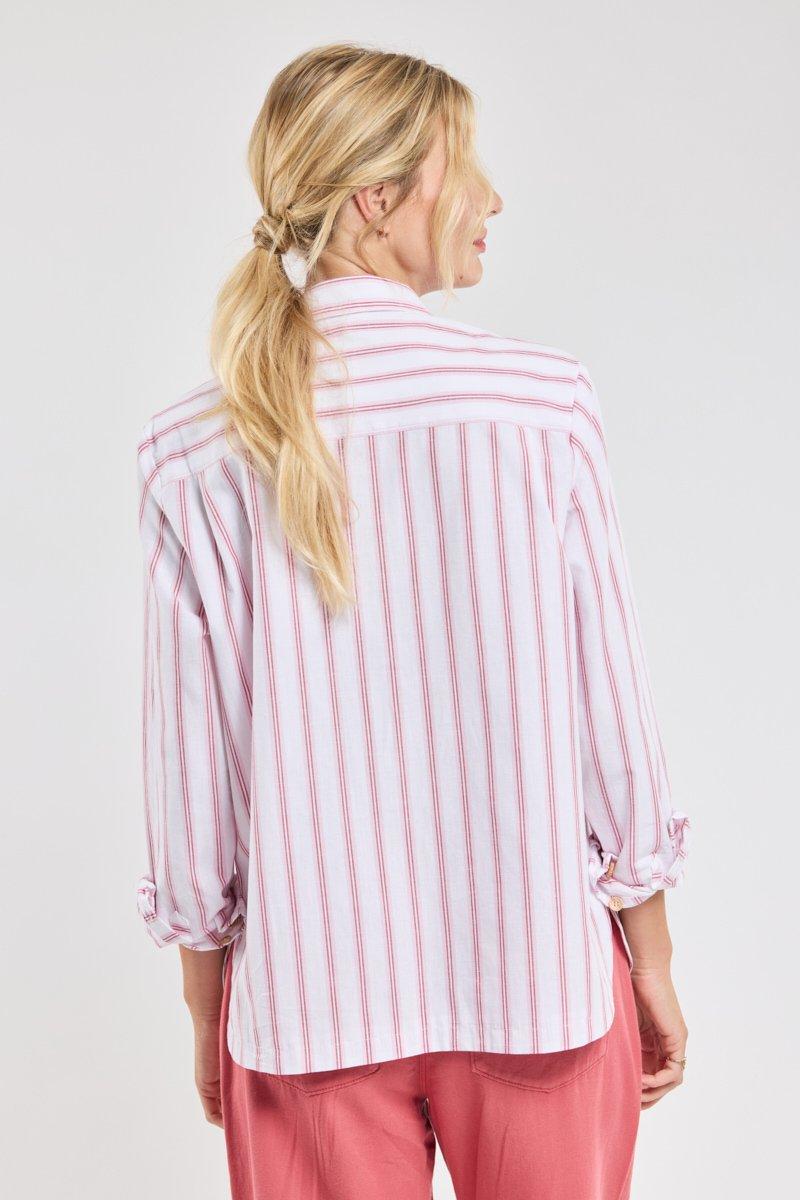 Armor Lux Chemise Rayée - Coton Et Lin