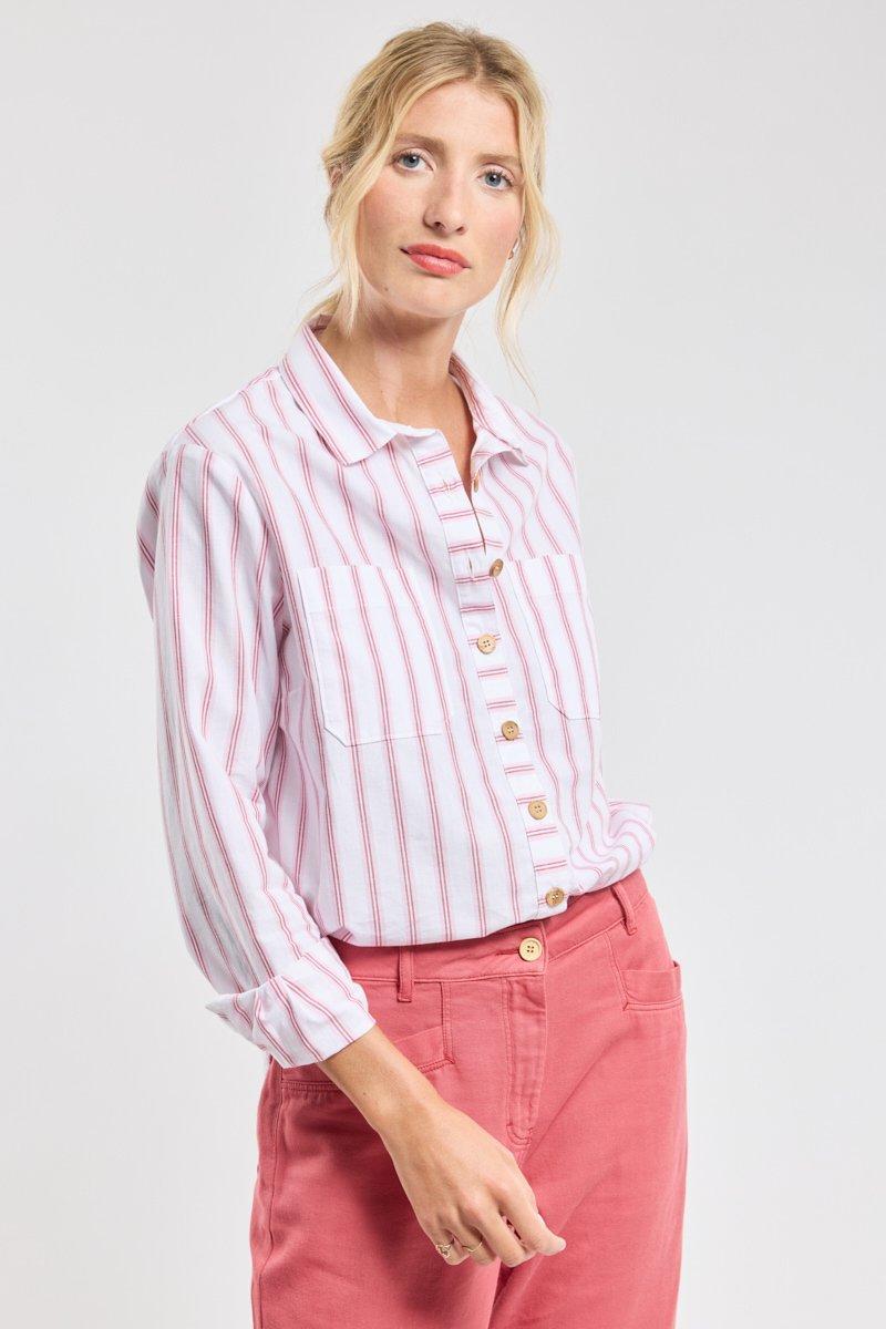 armor lux Chemise rayée - coton et lin