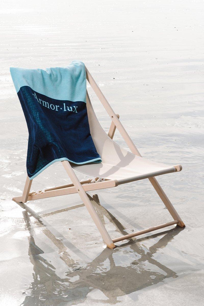 armor lux Drap de plage bicolore 90x160 cm - coton