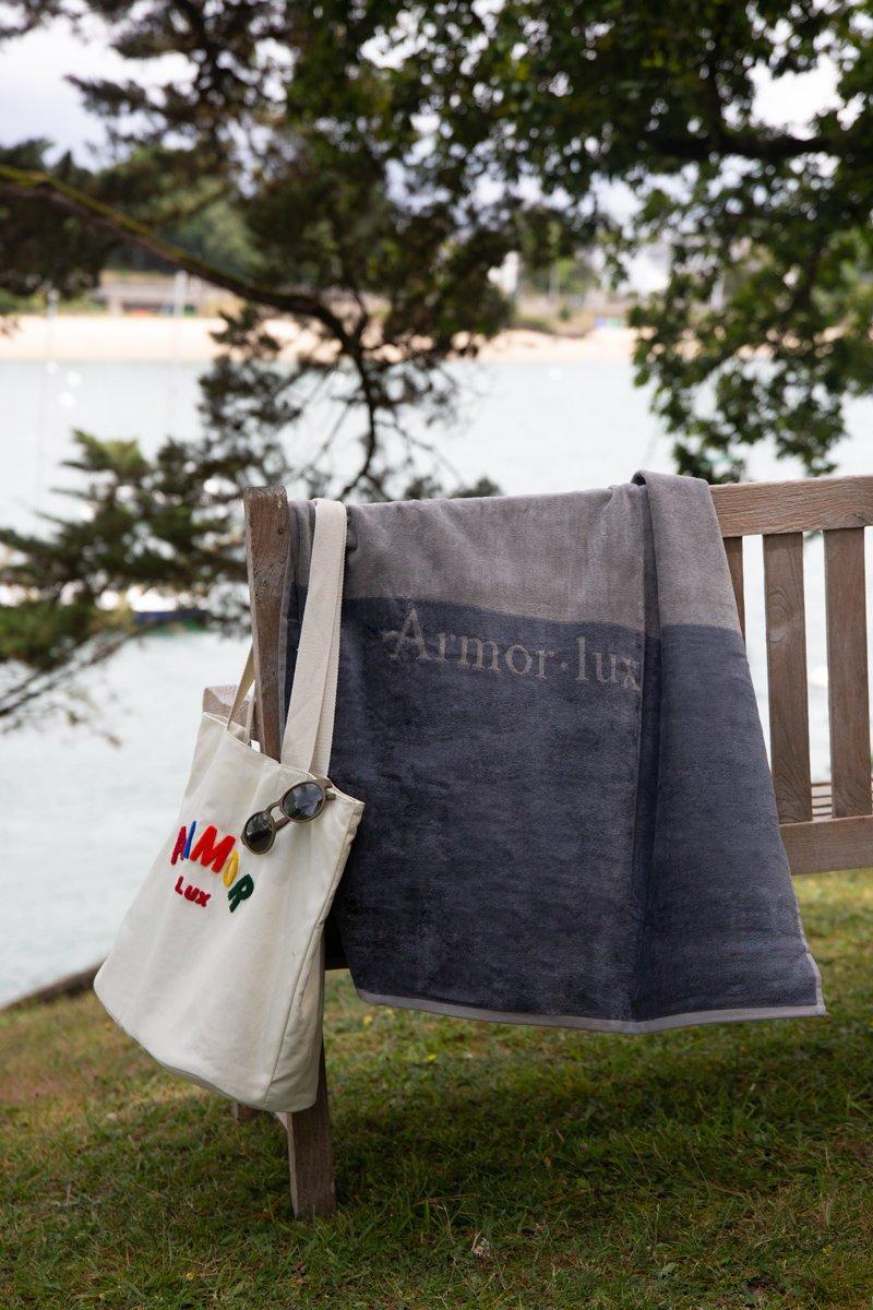 armor lux Drap de plage velours bicolore 90 x 160