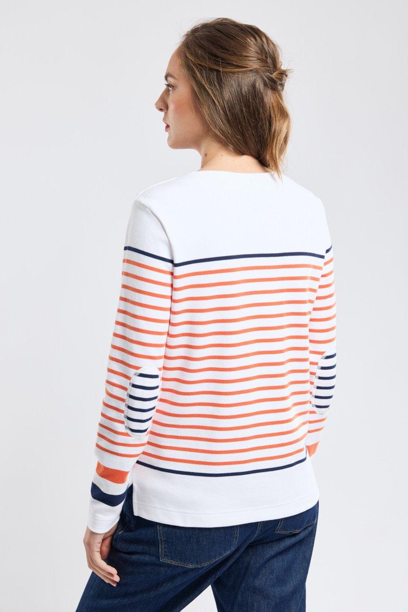 Armor Lux Marinière Avec Coudières - Coton épais