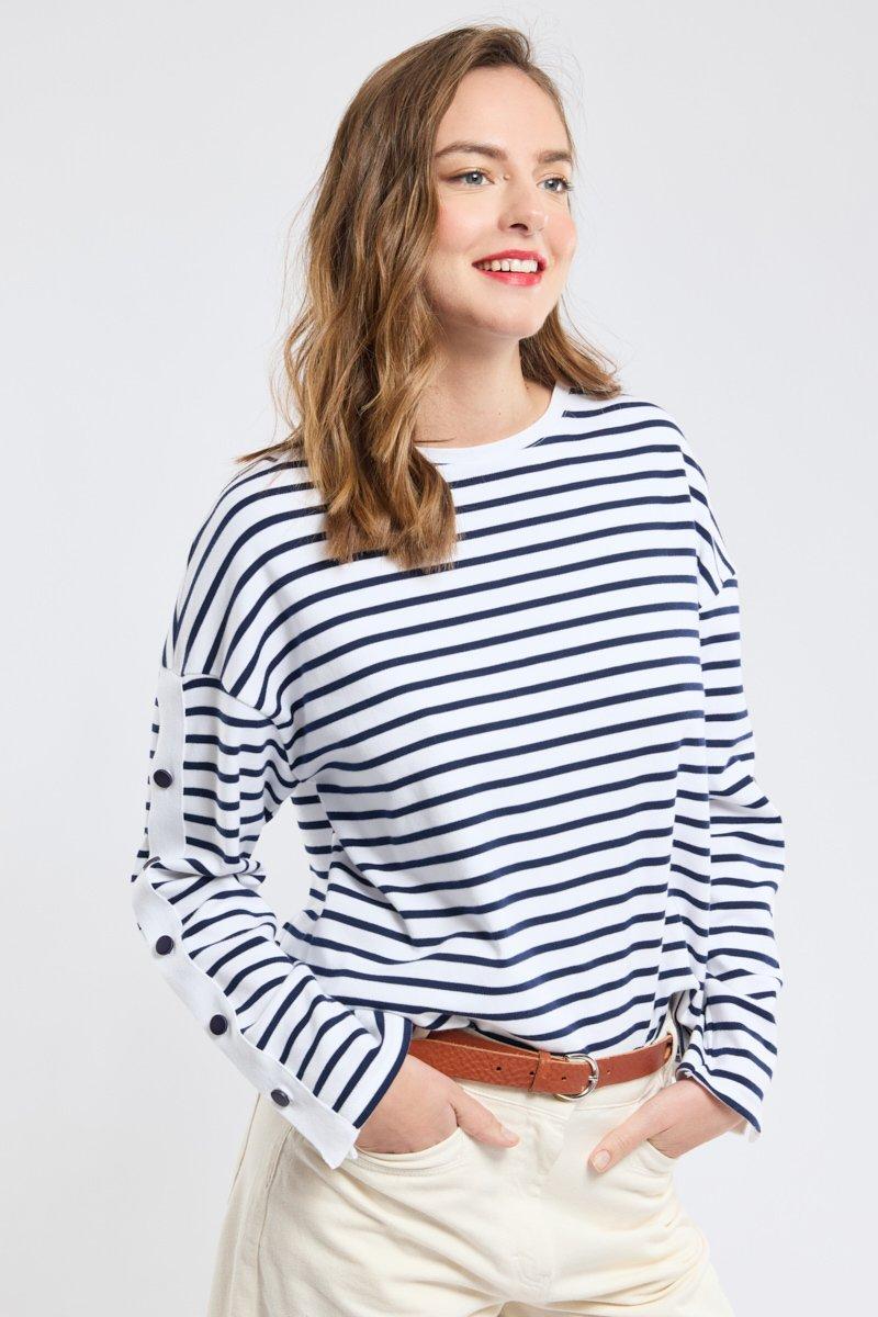 armor lux Marinière boutonnée - coton épais