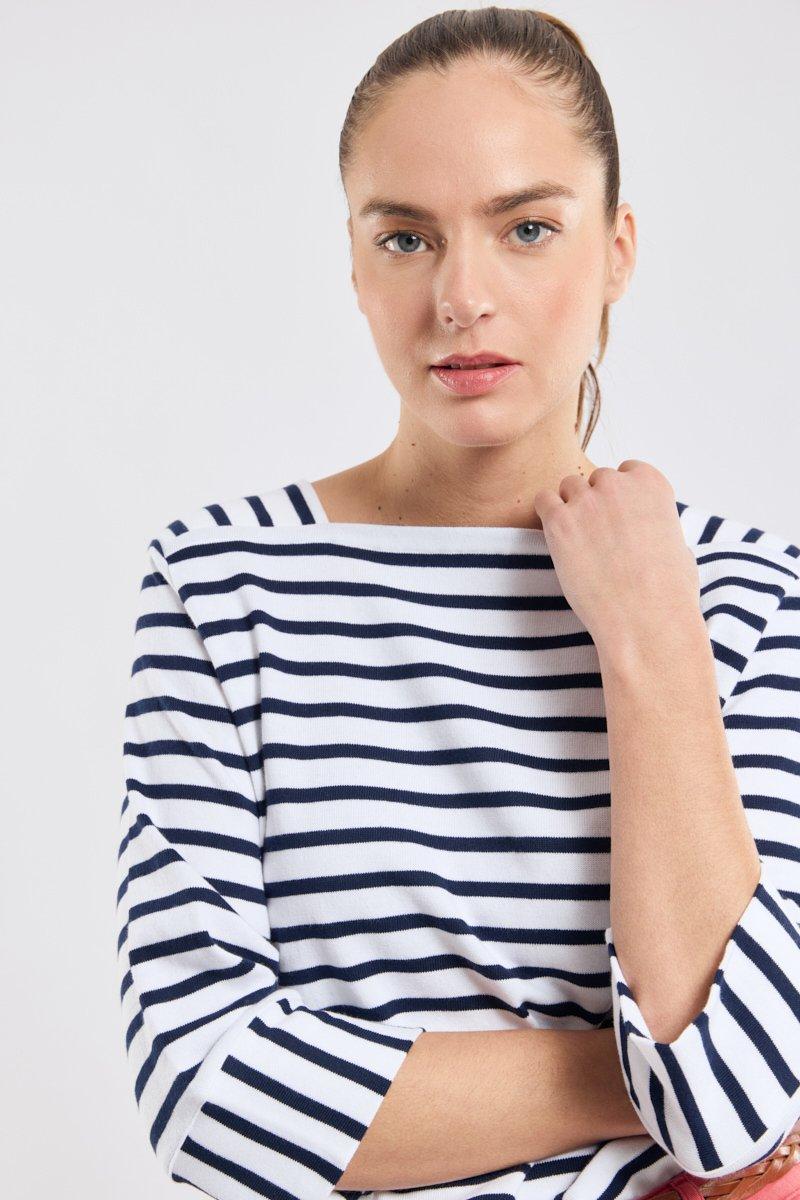 Armor Lux Marinière Col Bateau - Coton Rustique