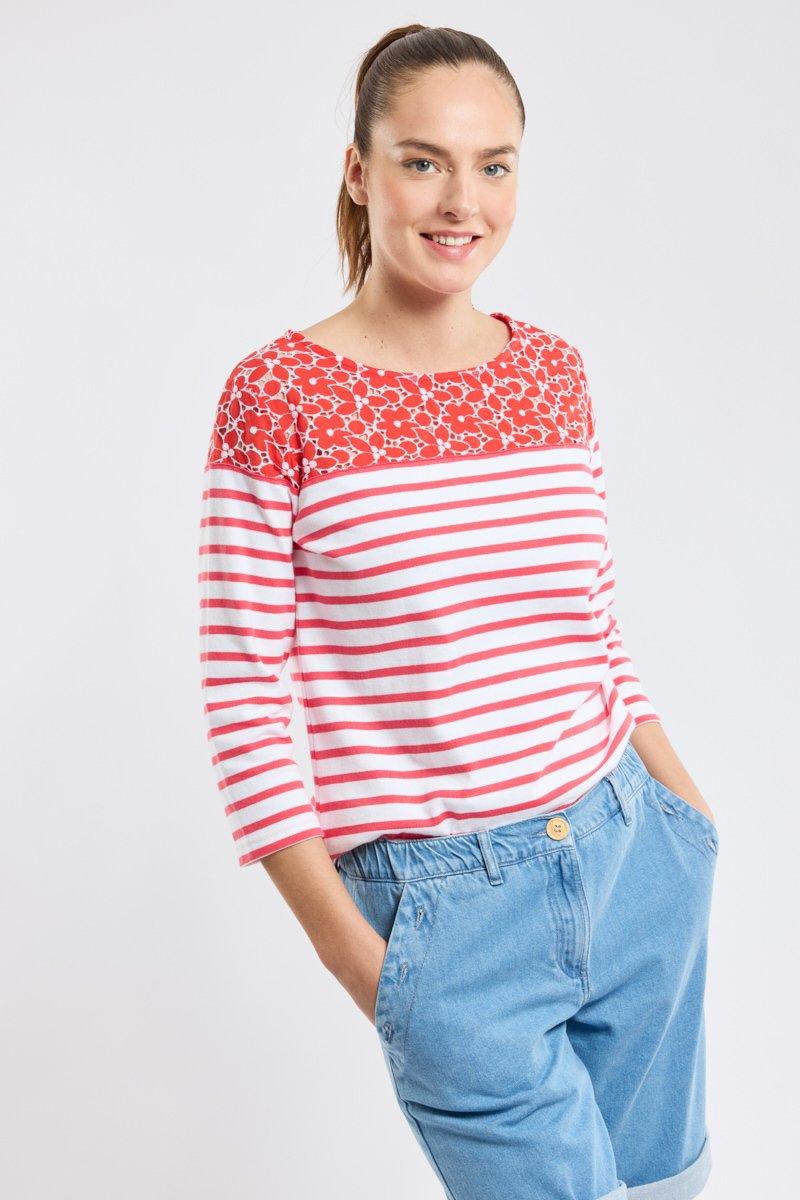 armor lux Marinière fleurie - coton