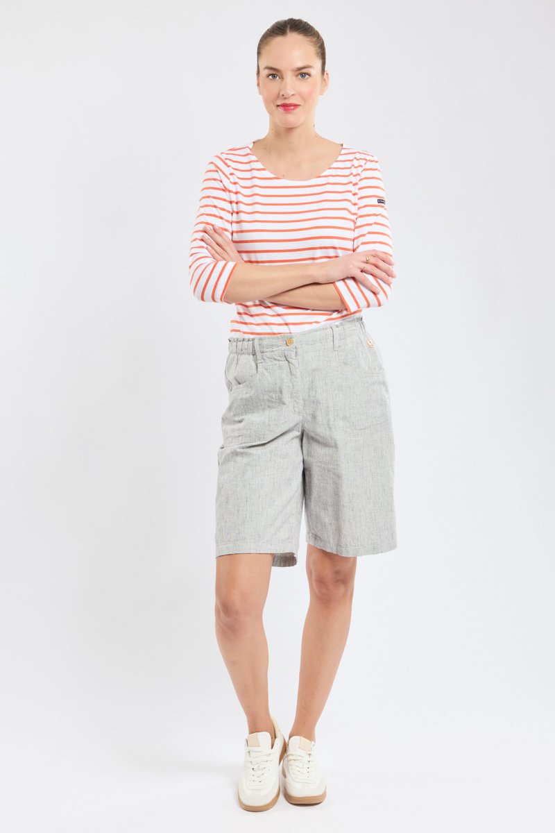 Armor Lux Marinière Manches 3/4 - Coton Léger