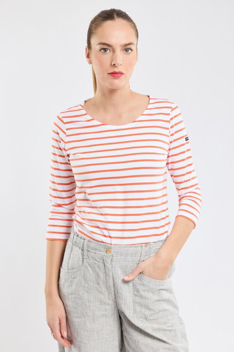 Armor Lux Marinière Manches 3/4 - Coton Léger