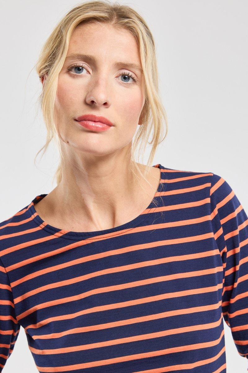 Armor Lux Marinière Manches 3/4 - Coton Léger