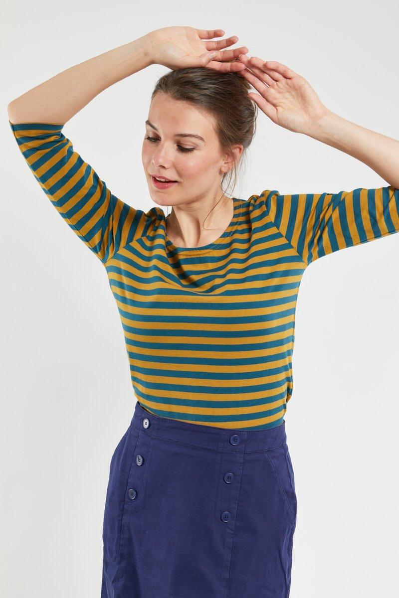 armor lux Marinière manches 3/4 - coton léger