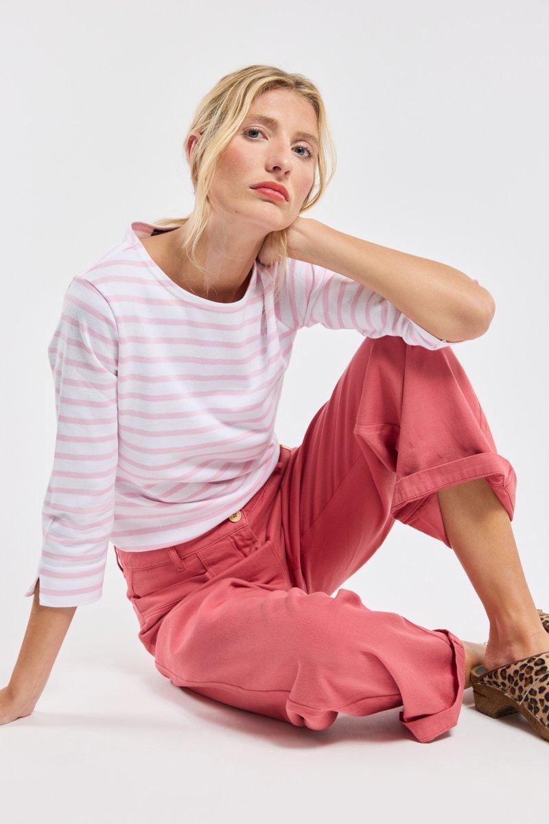 armor lux Marinière manches 3/4 - coton rustique