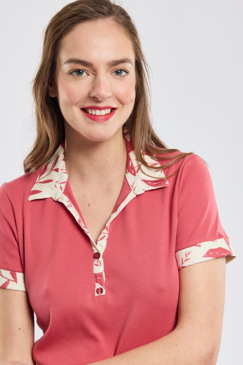 Armor Lux Polo Motif Feuillage - Coton