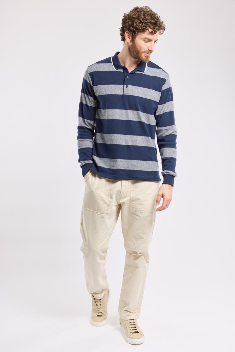 Armor Lux Polo Rayé Manches Longues - Coton