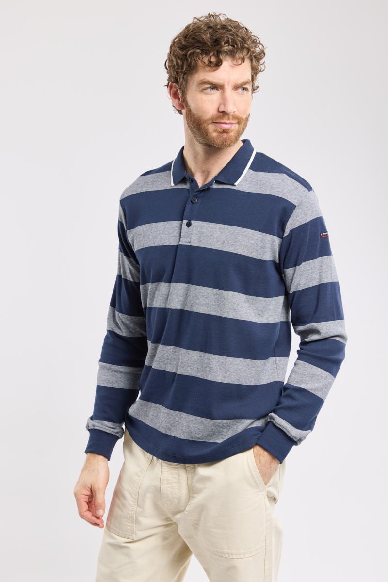 armor lux Polo rayé manches longues - coton