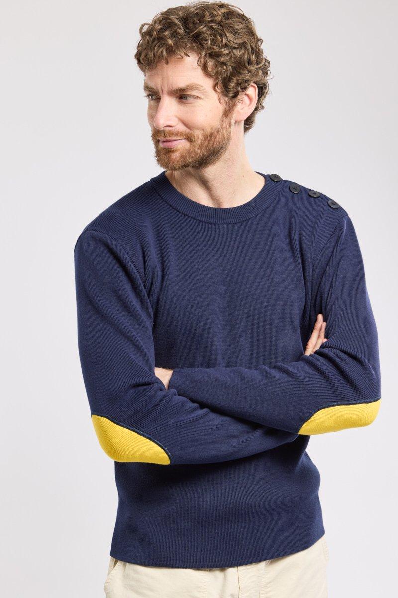 armor lux Pull marin avec coudières - coton