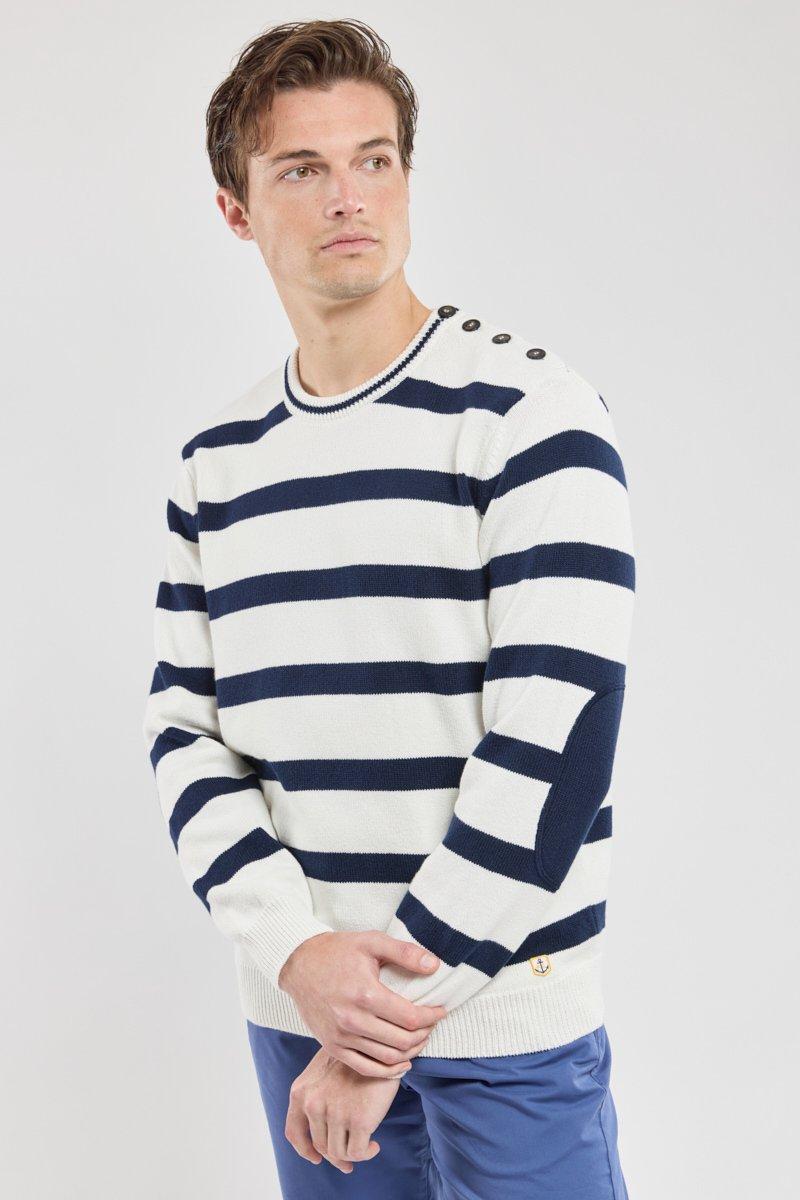 armor lux Pull marin avec coudières - coton
