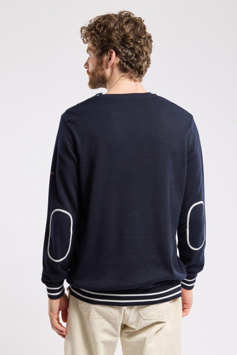 Armor Lux Pull Marin Avec Coudières - Coton