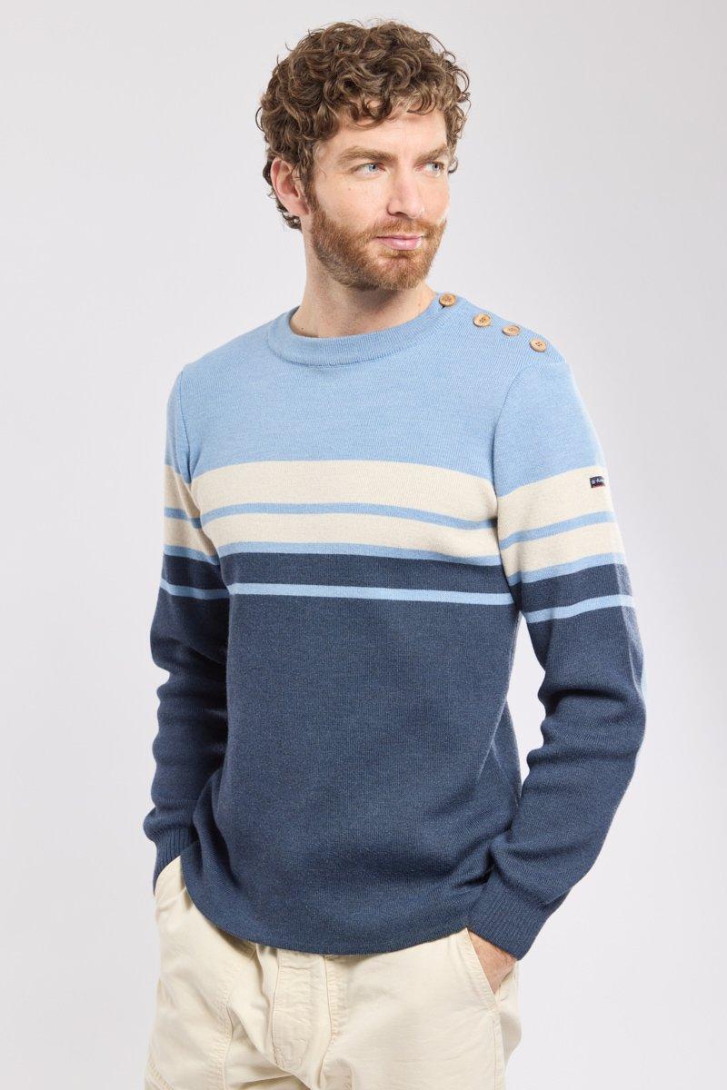 armor lux Pull marin avec coudières - laine